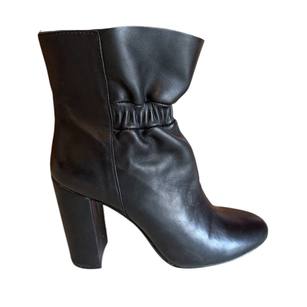 Botkier Rylie Slouchy Leather Ankle Boots Booties Black 6.5